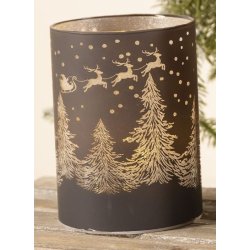 LED fyrfadsstage Hurricane m/rensdyr og juletrer